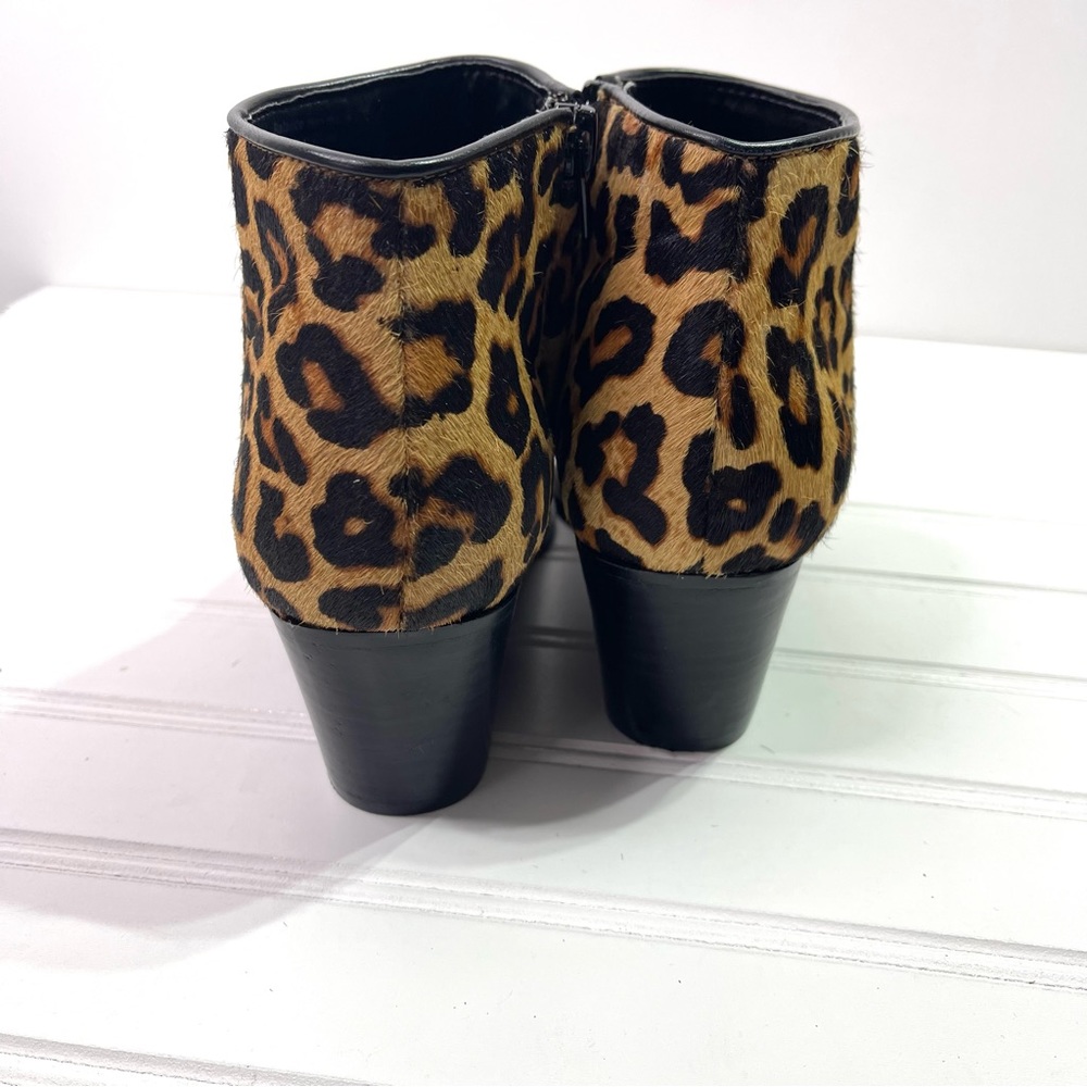 Bleecker & Bond Riley Leopard Print Booties 6.5 - Picture 7 of 12